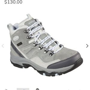 Womens size 8 Skechers Hiking Boots, waterproof relaxed fit, grey